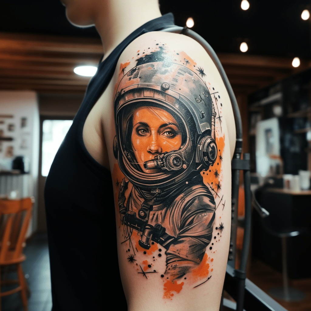 astronaut tattoo