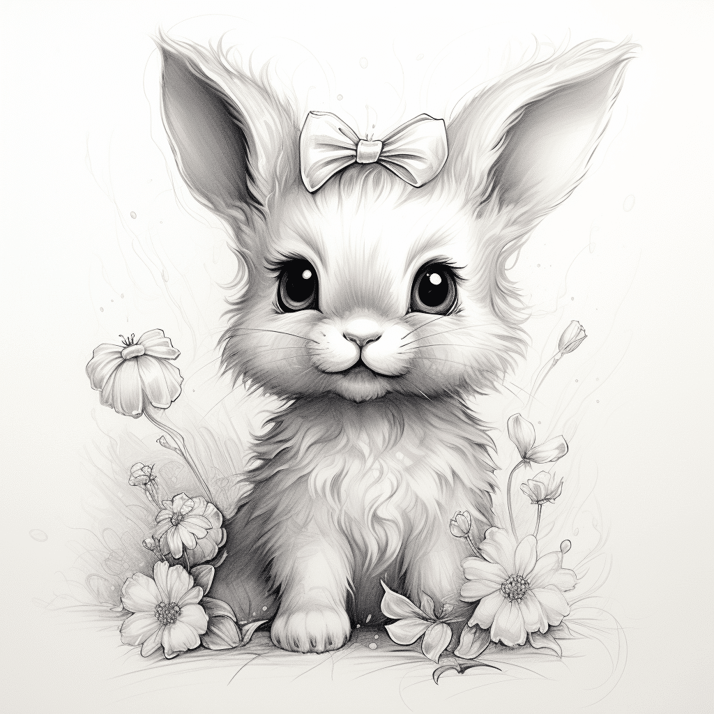 cute bunny drawing