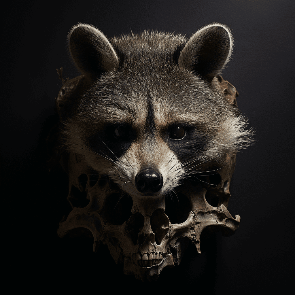 raccoon skull