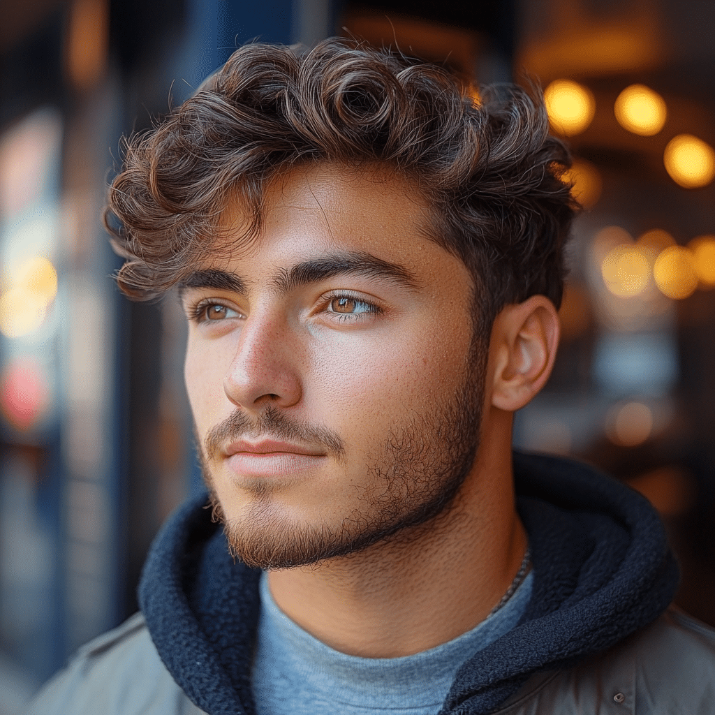 taper fade curly hair
