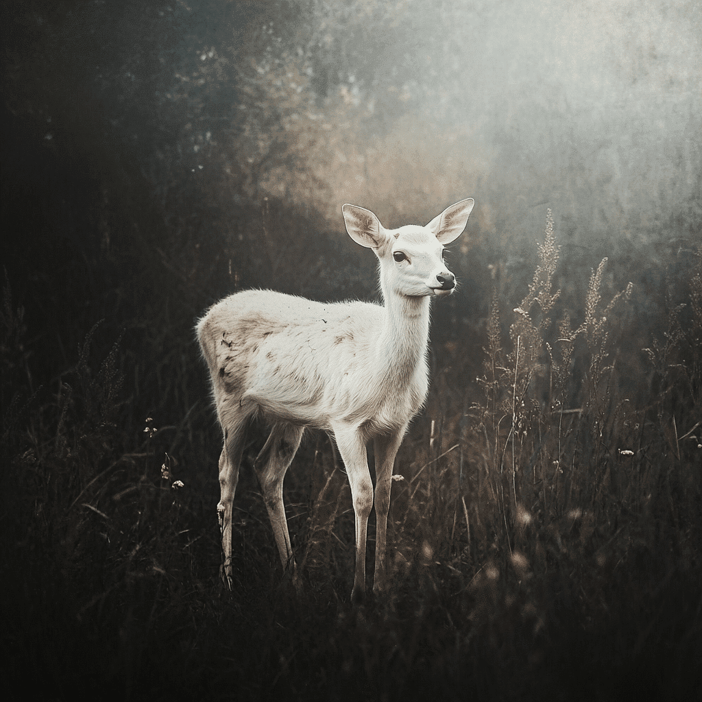 albino deer