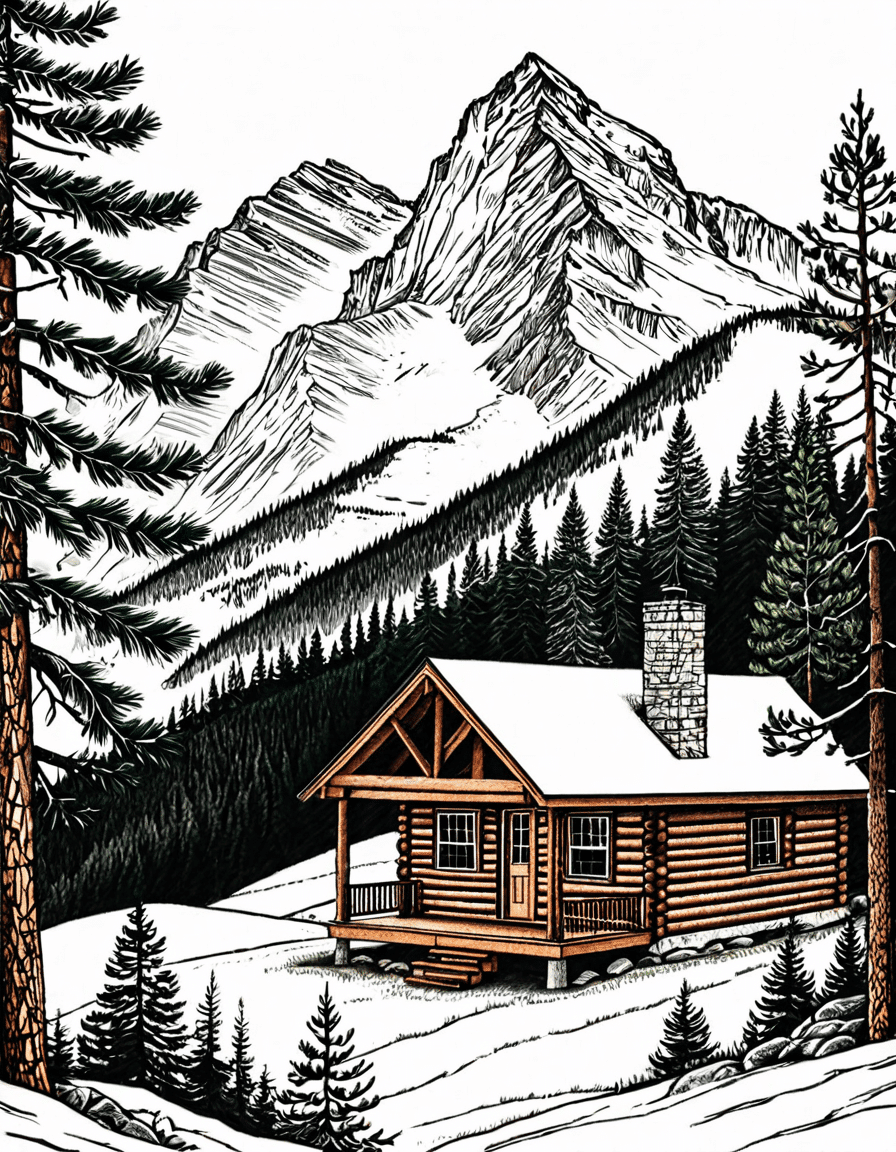 mountain drawing