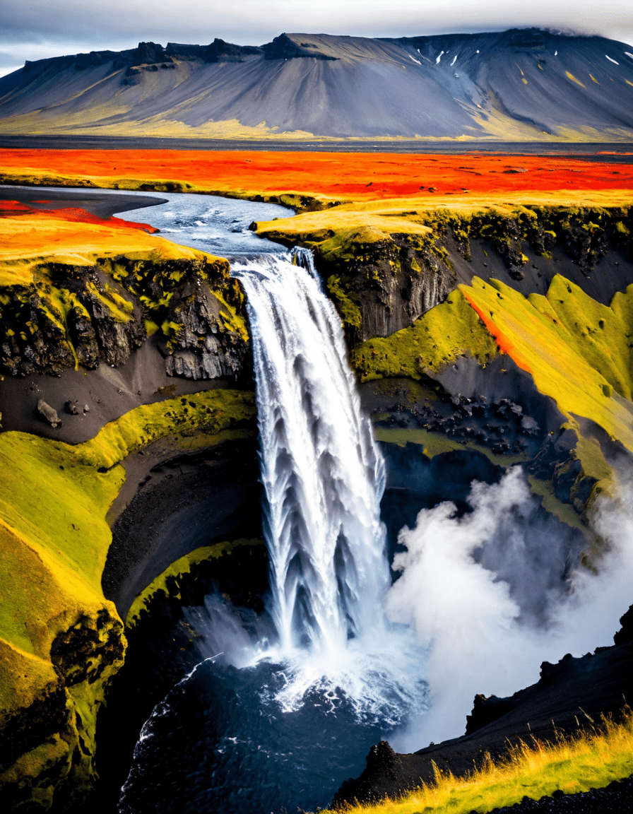iceland in volcano