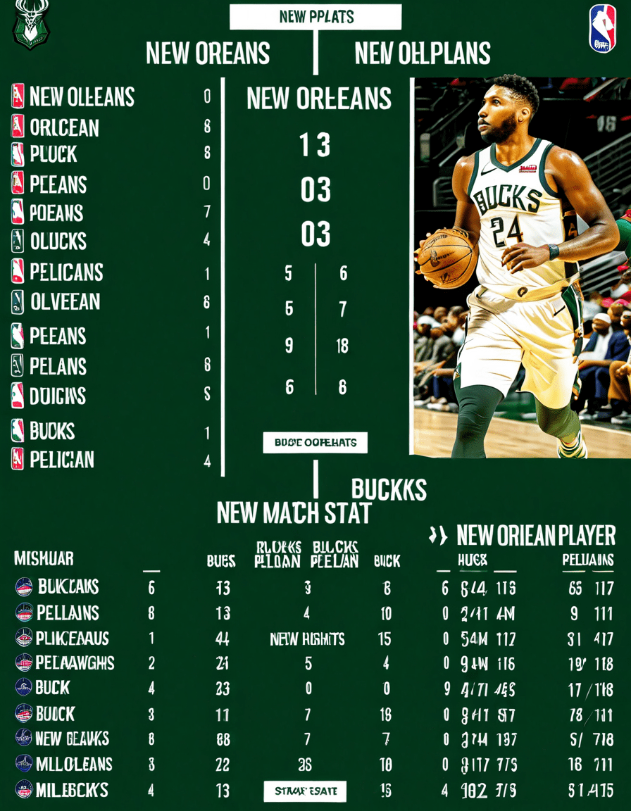 milwaukee bucks vs new orleans pelicans match player stats