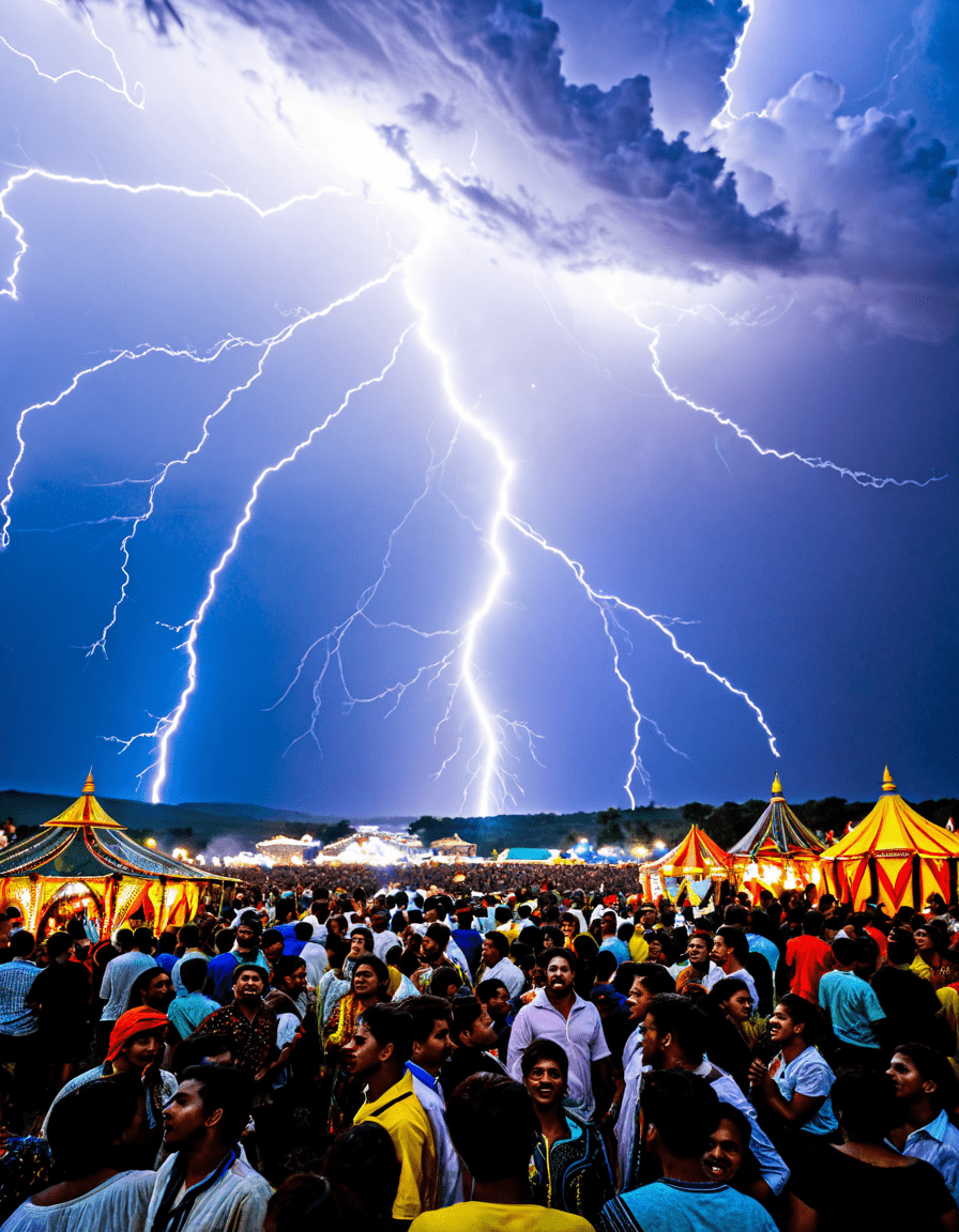 lightning crashes