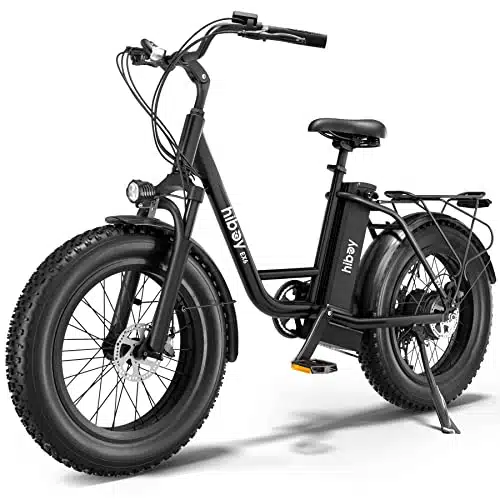 Hiboy EXElectric Bike for Adults, Fat Tire E Bike  Brushless Motor, V AH Removable Battery Ebike Up to PH, Shimano Speed with Electric Horn