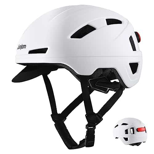 Junjam Bike Helmet E Bike Helmet with LED Lights Urban Electric Bicycle Helmet for Adults, Men & Women ENCPSCGCC& NTA Certified Class E Bikes, Scooters, Commuter, Cycling Ebike