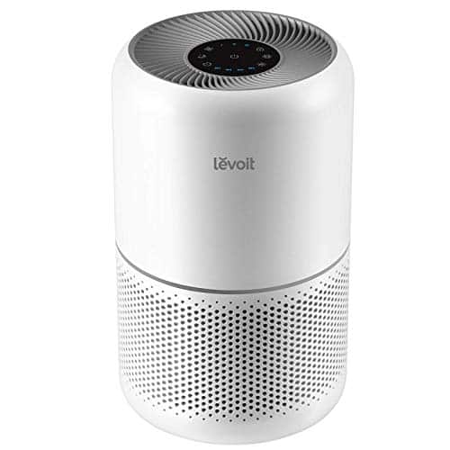 LEVOIT Air Purifier for Home Allergies Pets Hair in Bedroom, Covers Up to Sq.Foot Powered by  High Torque Motor, in Filter, Remove Dust Smoke Pollutants Odor, Core , White