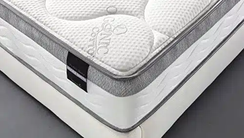 Oliver Smith   Organic Cotton   Inch   Perfect Sleep   Comfort Plush Euro Pillow Top   Cool Memory Foam & Pocket Spring Mattress   Green Foam Certified   (furMattress_Chiland__Twin)