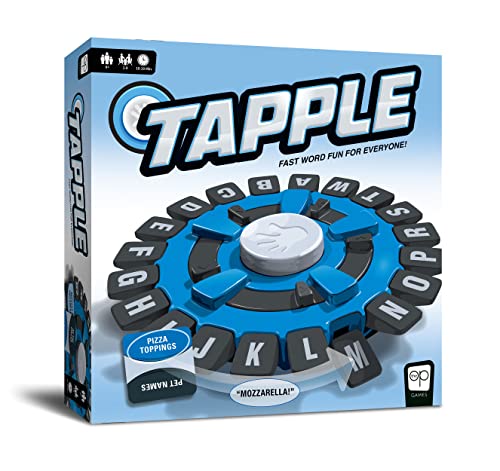 USAOPOLY TAPPLE® Word Game Fast Paced Family Board Game Choose a Category & Race Against The Timer to be The Last Player Learning Game Great for All Ages