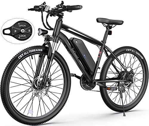 Wooken Electric Bike for Adults '' E Bikes with Motor, PH Mountain Bike with Lockable Suspension Fork, Removable Battery, Professional Speed Gears Bicycle