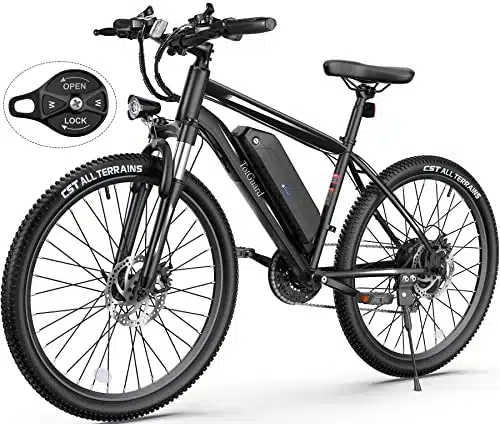 Wooken Electric Bike for Adults '' E Bikes with  Motor, PH Mountain Bike with Lockable Suspension Fork, Removable Battery, Professional Speed Gears Bicycle