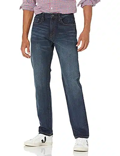 Amazon Essentials Men's Athletic Fit Stretch Jean, Dark Wash,  x L