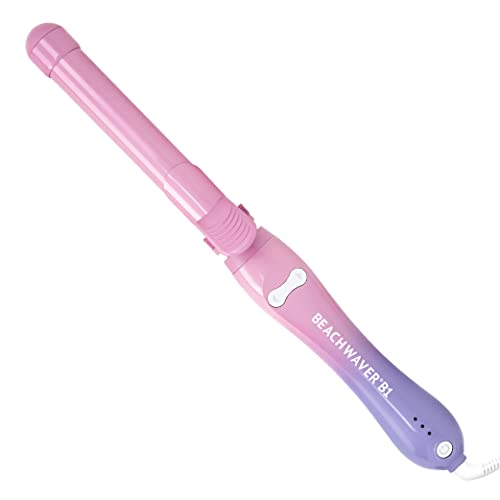 Beachwaver BRotating Curling Iron in Pink Sunset inch barrel for all hair types Automatic curling iron Easy to use curling wand Long lasting, salon quality curls and waves Dual voltage