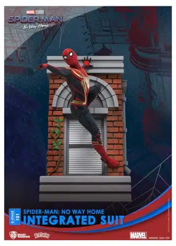 Beast Kingdom Spider Man No Way Home Integrated Suit DS D Stage Diorama Statue,Multicolor