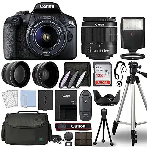 Canon EOS D  SLR Camera + Lens Kit mm + GB + Flash & More European Model [No ] (Renewed), gb Kit