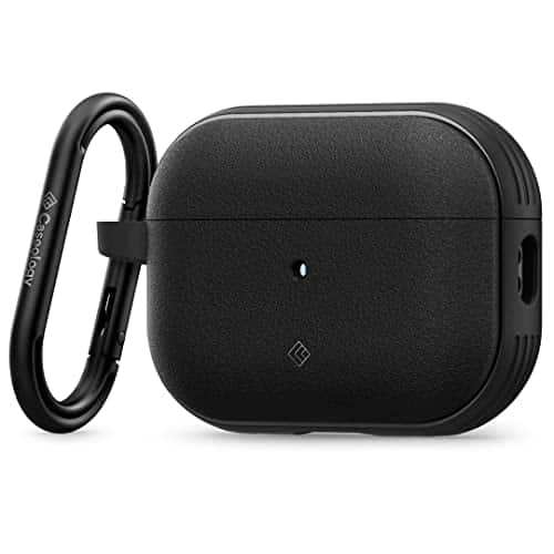 Caseology Vault Compatible with Airpods Pro Case [Keychain Carabiner Included] Designed for Airpods Pro nd Generation ()()   Matte Black