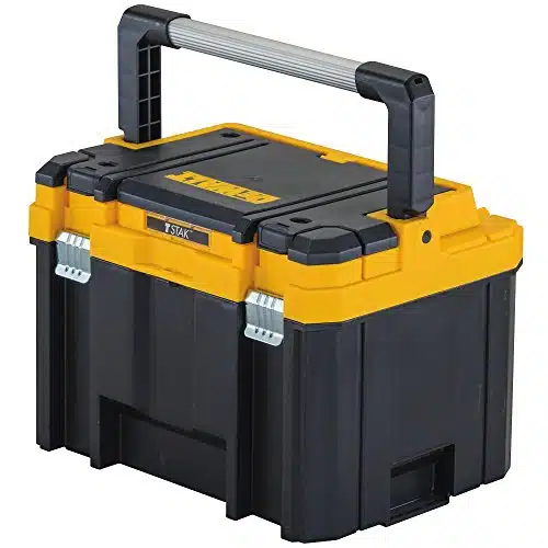 DEWALT TSTAK Tool Box, Deep, Long Handle, Extra Large Design, Fixed Divider for Tool Organization, Water and Debris Resistant (DWST)