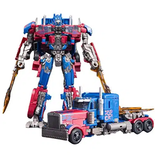 Enfudid Deformation Robot Toy, Optimus Prime Car Model, Alloy Action Figure, Portable Gift for Girls & Boys
