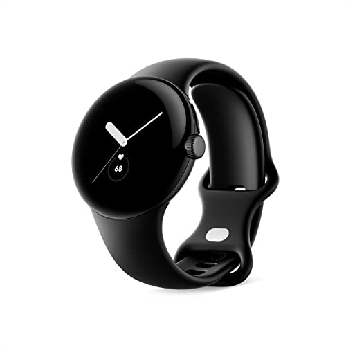 Google Pixel Watch   Android Smartwatch with Fitbit Activity Tracking   Heart Rate Tracking Watch   Matte Black Stainless Steel case with Obsidian Active band   WiFi