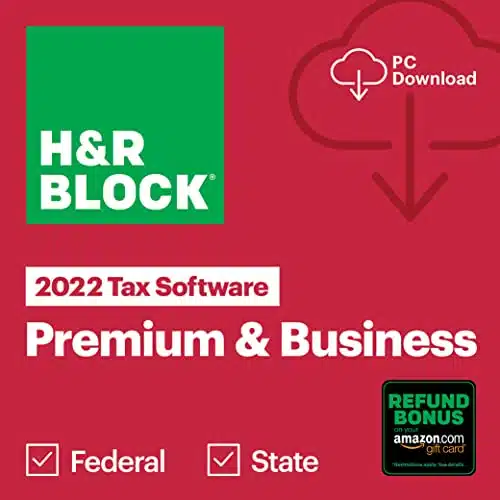 H&R Block Tax Software Premium & Business with Refund Bonus Offer (Amazon Exclusive) [PC Download]