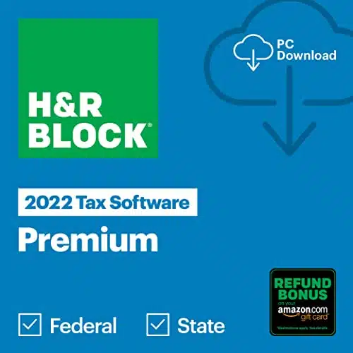 H&R Block Tax Software Premium with Refund Bonus Offer (Amazon Exclusive) [PC Download]