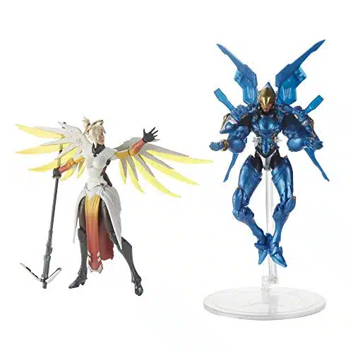 Hasbro Gaming Overwatch Ultimates Series Pharah and Mercy Dual Pack Inch Scale Collectible Action Figures with Accessories â Blizzard Video Game Characters