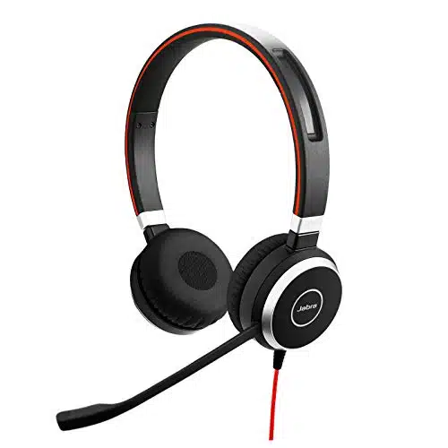 Jabra Evolve Professional Wired Headset, Stereo, UC Optimized â Telephone Headset for Greater Productivity, Superior Sound for Calls and Music, mm JackUSB Connection, All Day Comfort Design