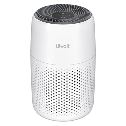 LEVOIT Air Purifiers for Bedroom Home, in Filter Cleaner with Fragrance Sponge for Better Sleep, Filters Smoke, Allergies, Pet Dander, Odor, Dust, Office, Desktop, Portable, Core Mini, White