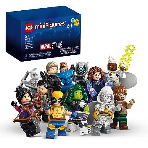 Lego Minifigures Marvel Series Pack ystery Blind Box, Surprise Collectible Characters for Role Play or to Add to a Minifigure or Marvel Collection, A Gift for Disney and Marvel Fans