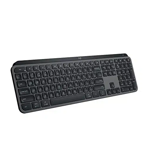 Logitech MX Keys S Wireless Keyboard, Low Profile, Quiet Typing, Backlighting, Bluetooth, USB C Rechargeable for Windows PC, Linux, Chrome, Mac   Graphite   With Free Adobe Creative Cloud Subscription
