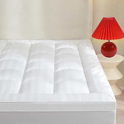 MIROUT Mattress Topper Queen Size, Extra Thick Cooling Mattress Pad Cover with inch Deep Pocket, D Snow Down Alternative Fill Pillow Top