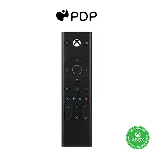 PDP Universal Gaming Media Remote Control for Xbox Series XS, Xbox One, Officially Licensed for Microsoft Xbox, Motion Activated Backlight, Compact Navigation Toggle, Battery Optimized