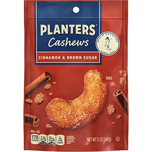 PLANTERS Cashews Cinnamon & Brown Sugar, Party Snacks, Oz Bag