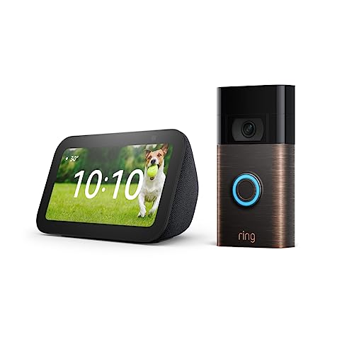 Ring Video Doorbell (Venetian Bronze) bundle with Echo Show (rd Gen)