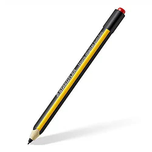 STAEDTLER Noris digital jumbo J . EMR Stylus with soft digital eraser. For digital writing, drawing and erasing on EMR equipped displays, yellow black (check the compatibility list)