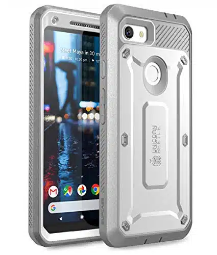 SUPCASE Unicorn Beetle Pro Series Design for Google Pixel a XL Case, Full Body Rugged Holster Case with Built in Screen Protector for Google Pixel a XL Release (White)