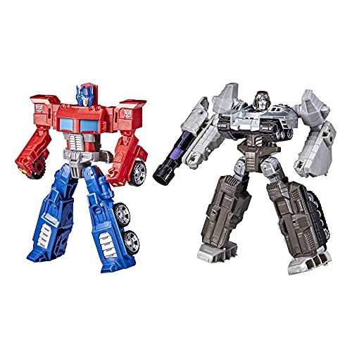 Transformers Toys Heroes and Villains Optimus Prime and Megatron Pack Action Figures   for Kids Ages and Up, inch (Amazon Exclusive)