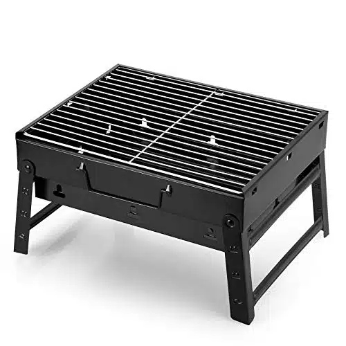 Uten Charcoal Grill, BBQ Grill Folding Portable Lightweight smoker Grill, Barbecue Grill Small desk Tabletop Outdoor Grill for Camping Picnics Garden Beach Party ''x''x ''