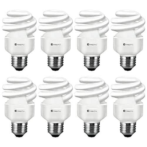 Xtricity Compact Fluorescent Light Bulb TSpiral CFL, k Soft White, (att Equivalent), Lumens, Eedium Base, V, UL Listed (Pack of )