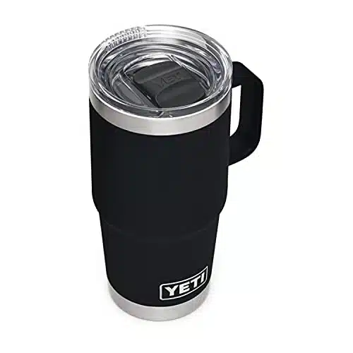YETI Rambler oz Travel Mug, Stainless Steel, Vacuum Insulated with Stronghold Lid, Black