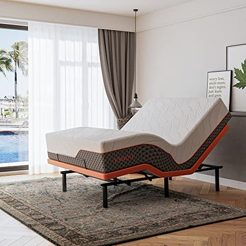 Adjustable Bed Frame Queen   Easy to Install in inutes, Adjustable Bed for Massage, Zero Gravity, Under Bed Lights, Wireless Remote, Foot&Head Incline, Smart Bed, Premium Series