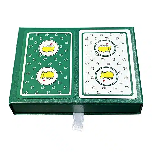 Authentic Masters Playing Cards  Two Standard Card Decks  Stylish Carry Case  Official Merchandise Bought at Tournament Store  Features Iconic Masters Logo  Great Golf Gift