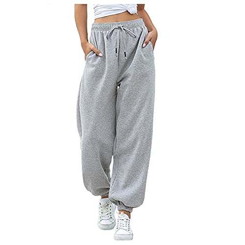 Black of Friday Deals Cyber of Monday Deals omen's Active High Waisted Sweatpants Athletic Baggy Lounge Yk Jogger Sweatpants Lightweight Yoga Pants with Pockets