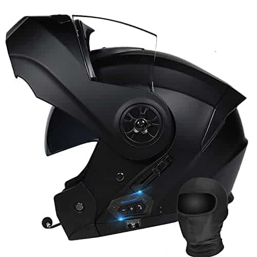 Bluetooth Modular Motorcycle Helmet DOTECE Approved Full Face Flip up Anti Fog Double Visor Helmet Built in Dual Speaker with Microphone for Adult Men and Women