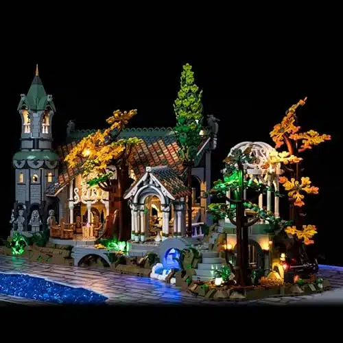 BrickBling LED Light for Lego Lord of The Rings Rivendell Building(No Model, Lights Only), Creative Lighting Kit for Lego
