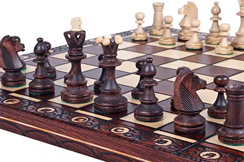 Chess and games shop Muba Beautiful Handcrafted Wooden Chess Set with Board and Chess Pieces   Gift idea Products (inch (cm)), players