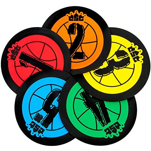 Crown Sporting Goods Hot Shot Training Markers, Pack Basketball Training Spots Round Flat Number Dots for Youth & Adult Team Sports