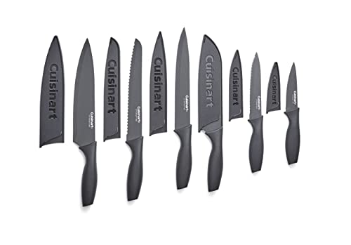 Cuisinart Advantage Color Collection Piece Knife Set with Blade Guards, Matte Black