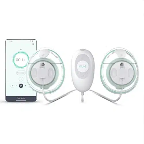 Elvie Stride Hospital Grade App Controlled Breast Pump  Hands Free Wearable Ultra Quiet Electric Breast Pump with odes Settings & oz Capacity per Cup, White